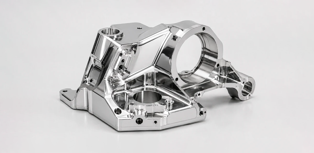 Precision machined component with bright electropolished finish