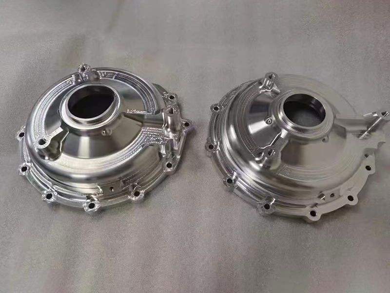 CNC machined aluminum circular housing components