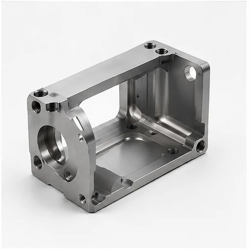 Finished CNC machined aluminum housing