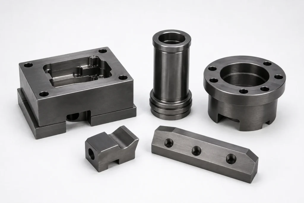 H13 tool steel CNC machined mold and hot-work tooling components