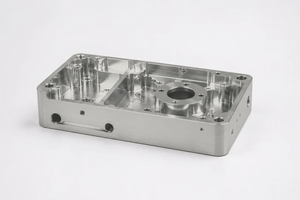 Passivated stainless steel CNC machined housing
