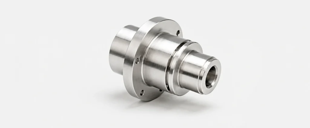 Passivated CNC turned stainless steel component