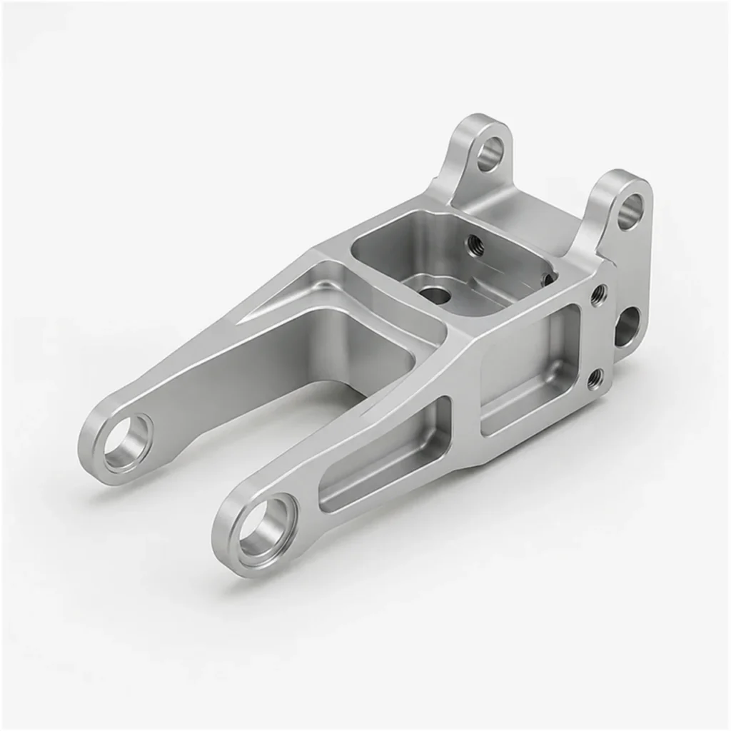 Finished CNC machined aluminum bracket