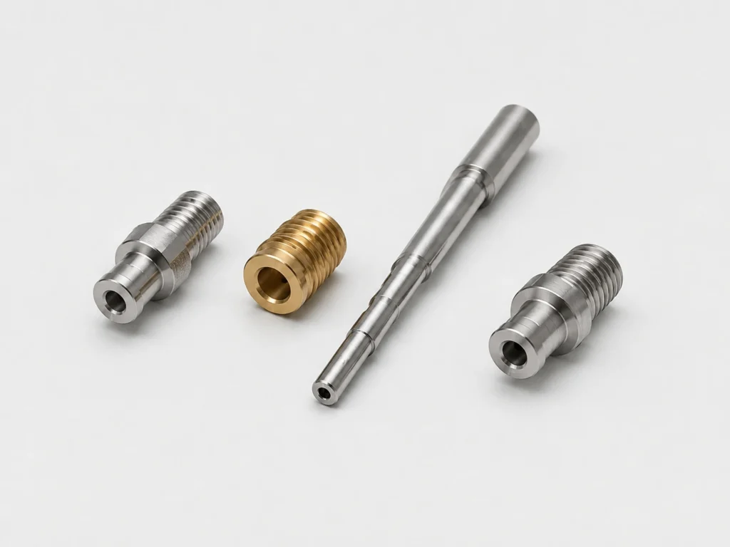 Small precision CNC turned metal parts for prototypes and low-volume production