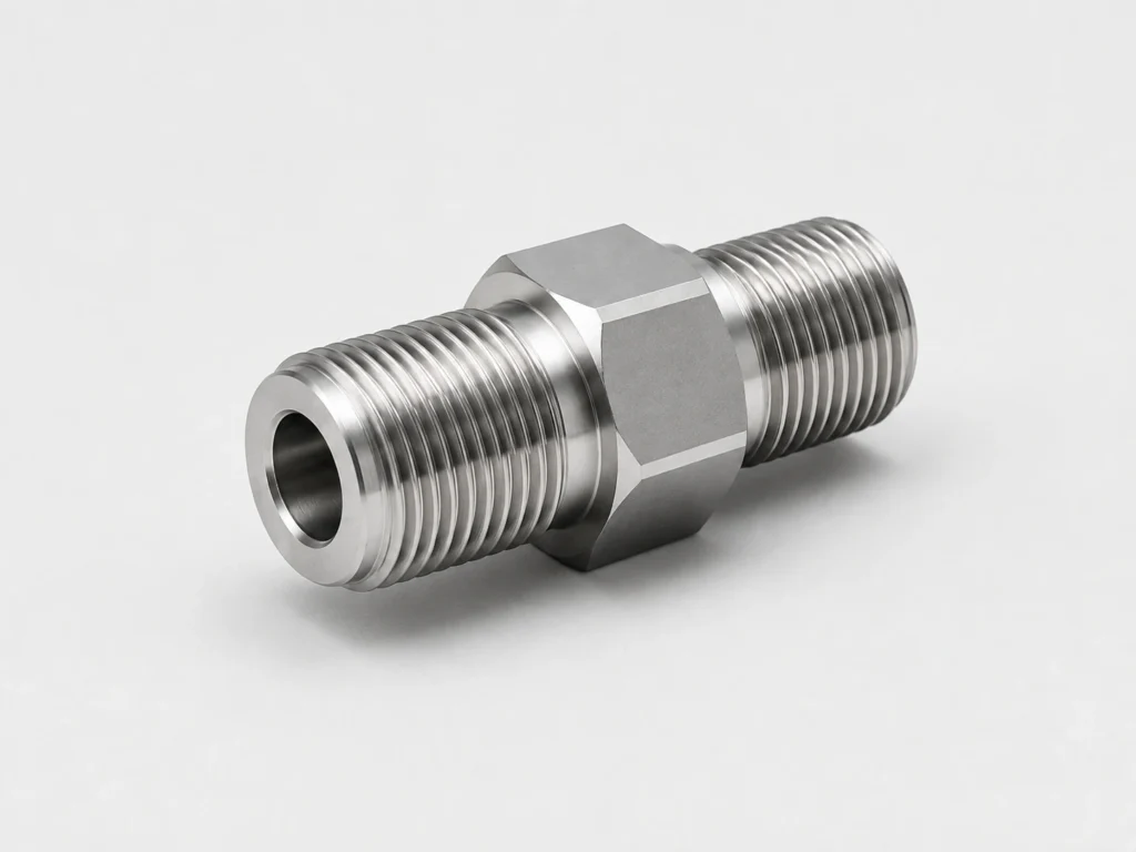 Custom CNC turned threaded metal components
