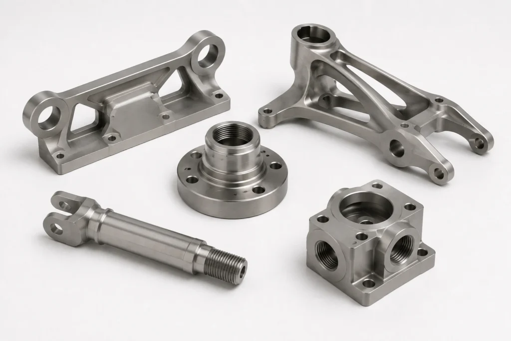 Grade 5 titanium CNC machined parts for aerospace, medical, and high-strength applications