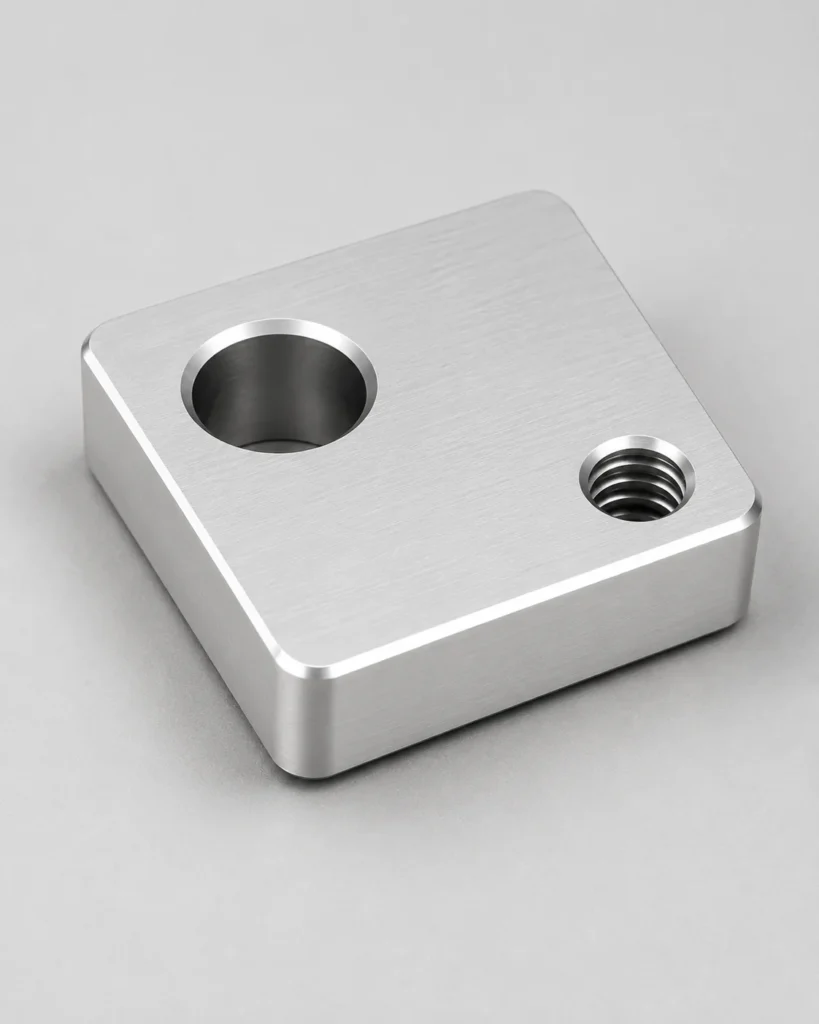 Clear Type II anodized aluminum sample