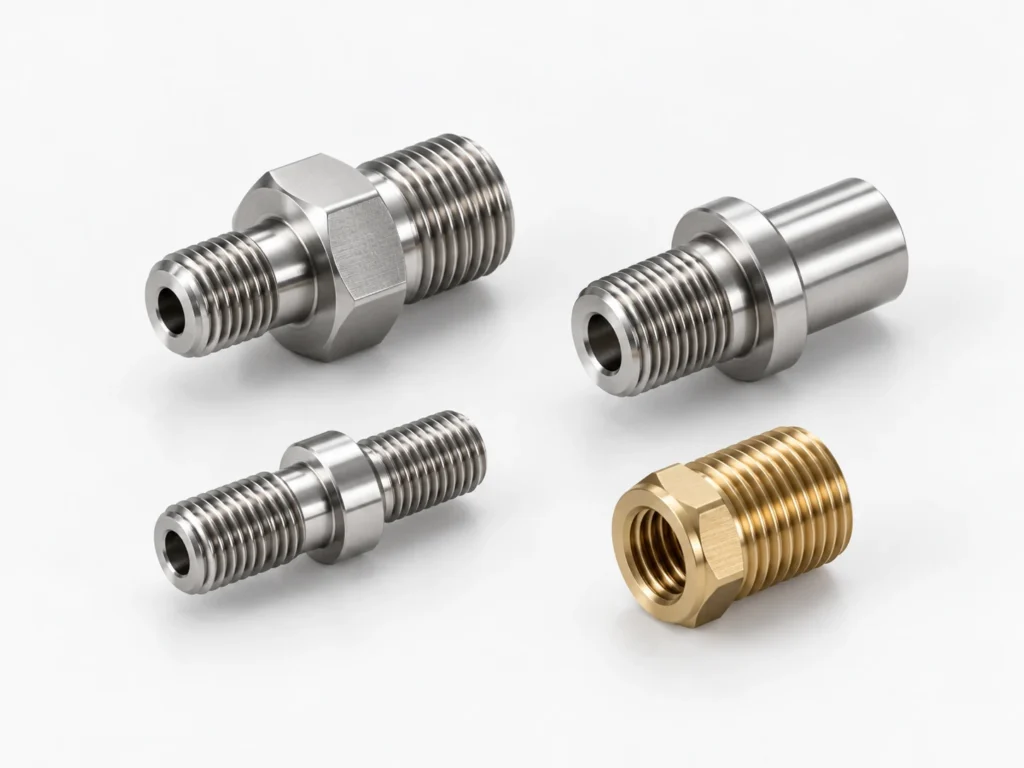 Swiss-machined threaded precision components