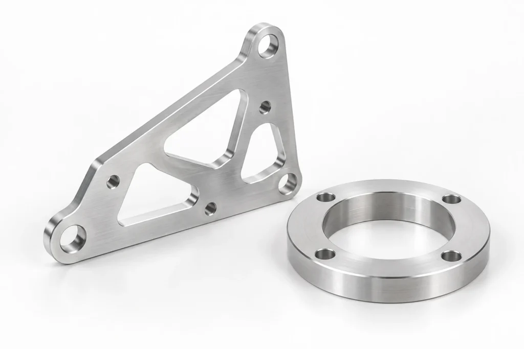 2024 aluminum CNC machined lightweight structural bracket and flange