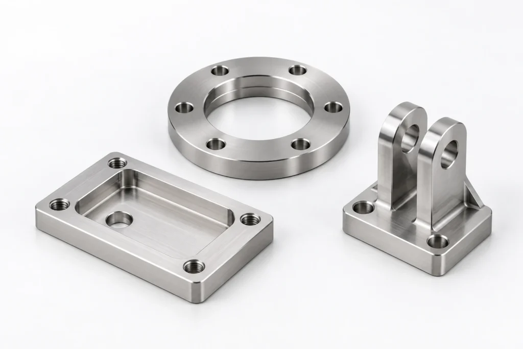304 stainless steel CNC machined parts for housings, brackets, and general industrial components