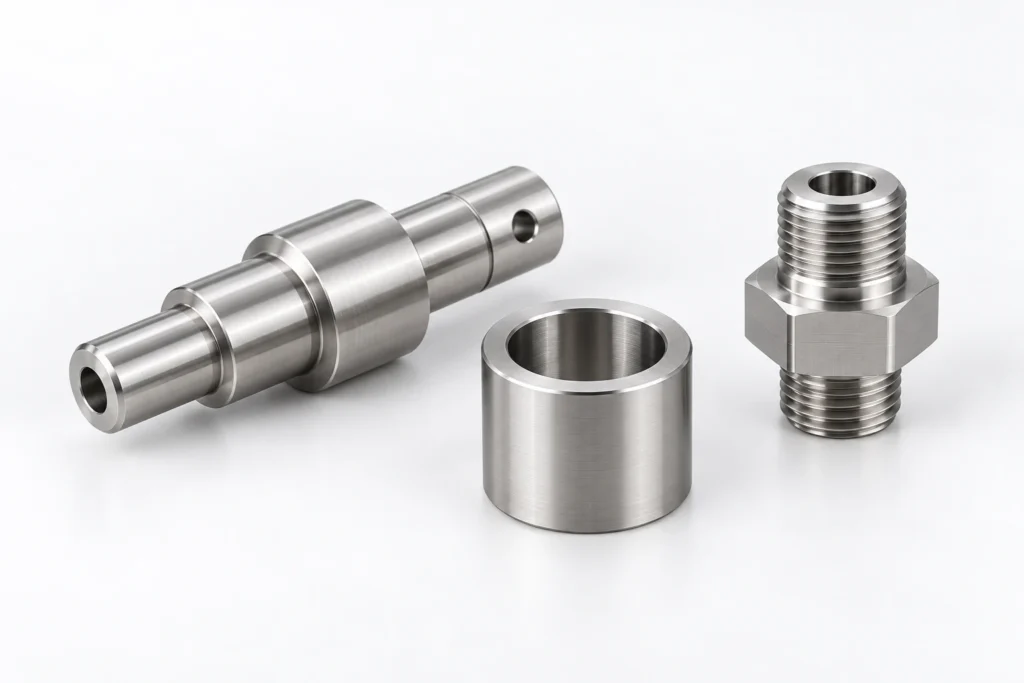 416 stainless steel CNC machined parts for shafts, pins, gears, and valve components