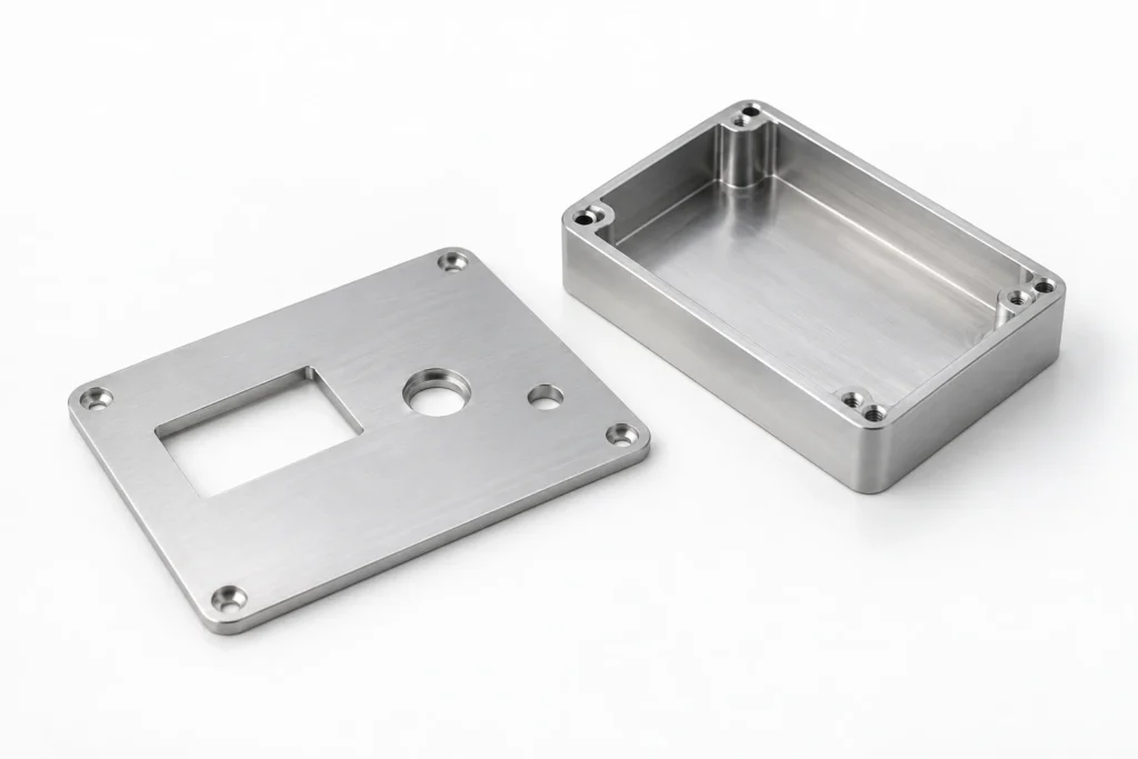 5052 aluminum CNC machined enclosure and panel components