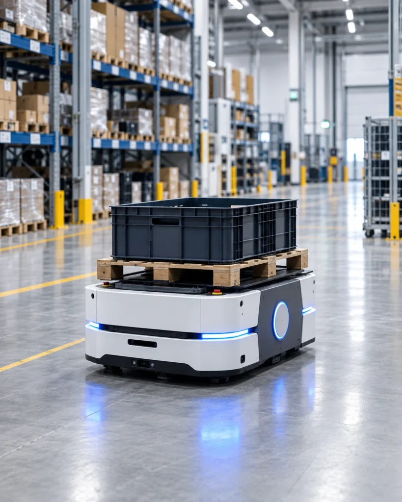 AGV mobile robot used for automated material handling