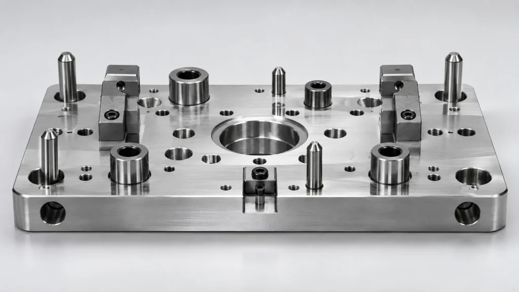 Precision fixture and tooling plate for robotic component manufacturing