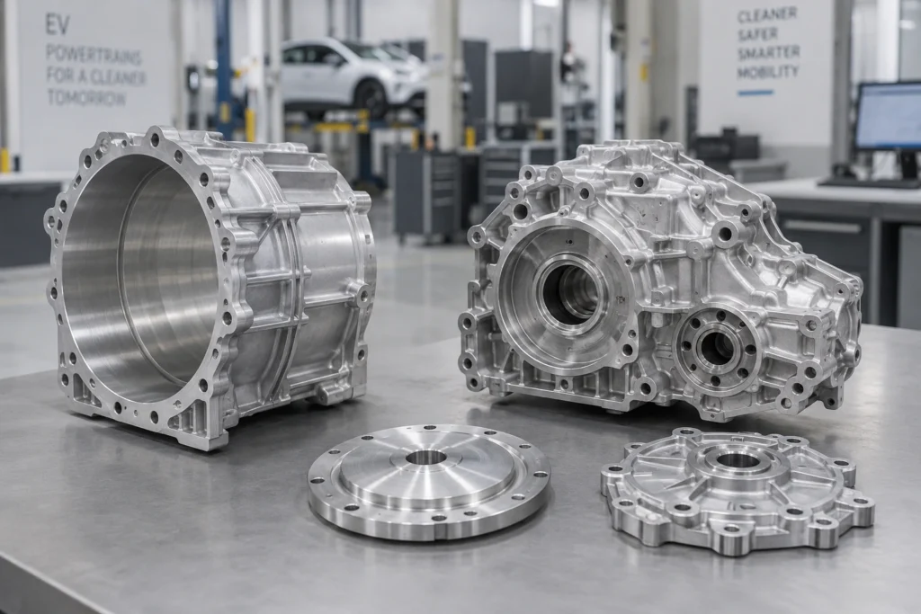 Precision CNC machined components for EV powertrain and drivetrain systems