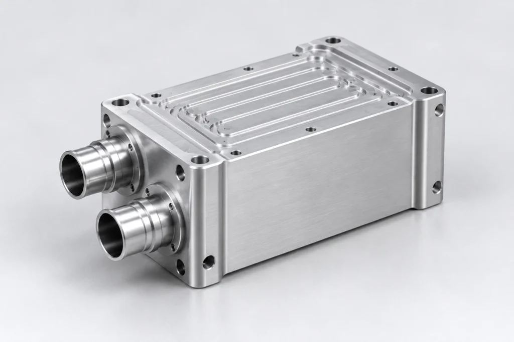 Precision CNC machined thermal management component for EV systems