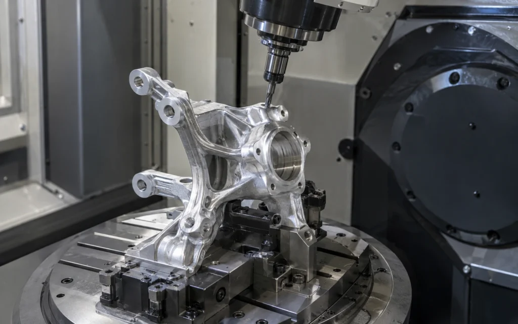 5-axis CNC machining complex automotive and EV components