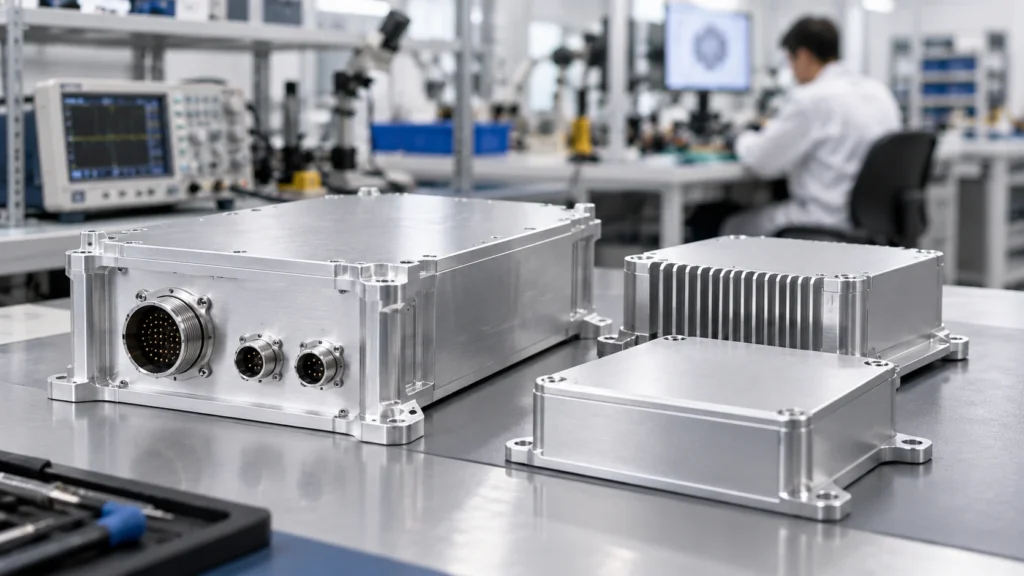 CNC machined housings and components for aerospace avionics and electronics