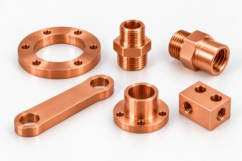 C17200 beryllium copper CNC machined high-strength precision components