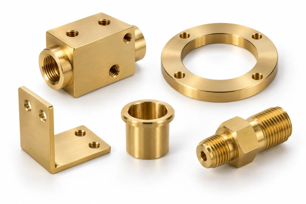 C353 brass CNC machined hardware, fittings, flange, bushing and precision components