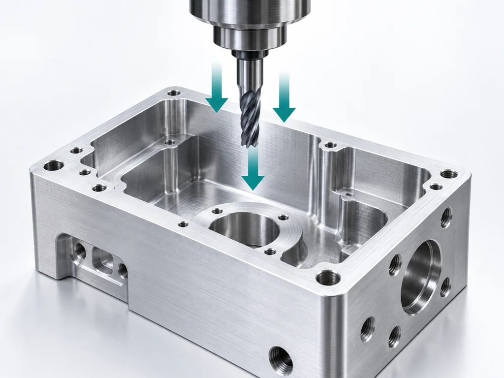 Clear tool access design for CNC machining with direct cutter reach
