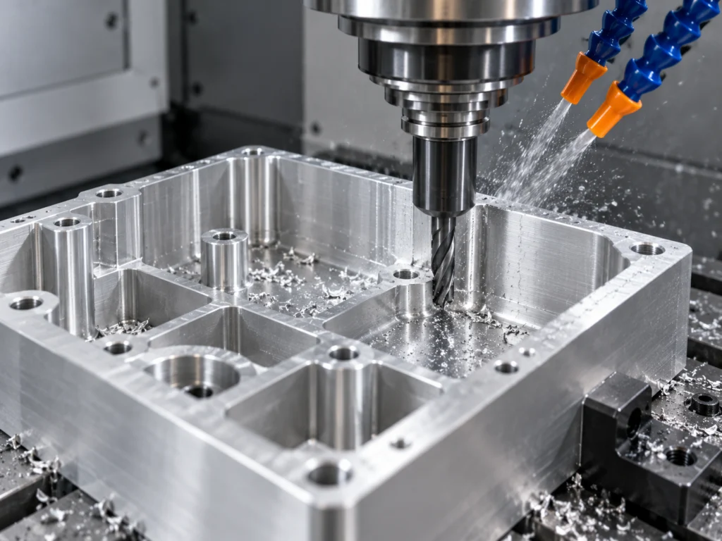 CNC milling internal corners and pocket radii in an aluminum part