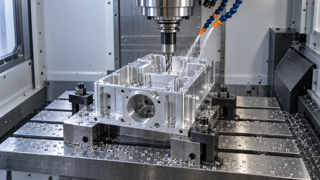 Precision CNC milling of aluminum components