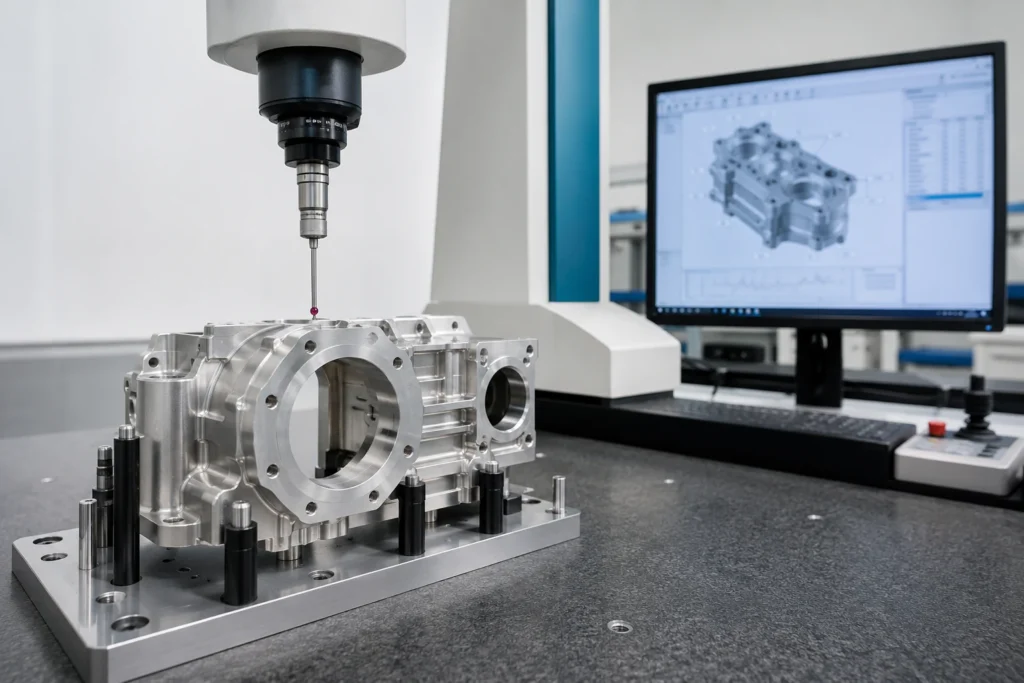 CMM inspection for CNC machining tolerances and GD&T verification