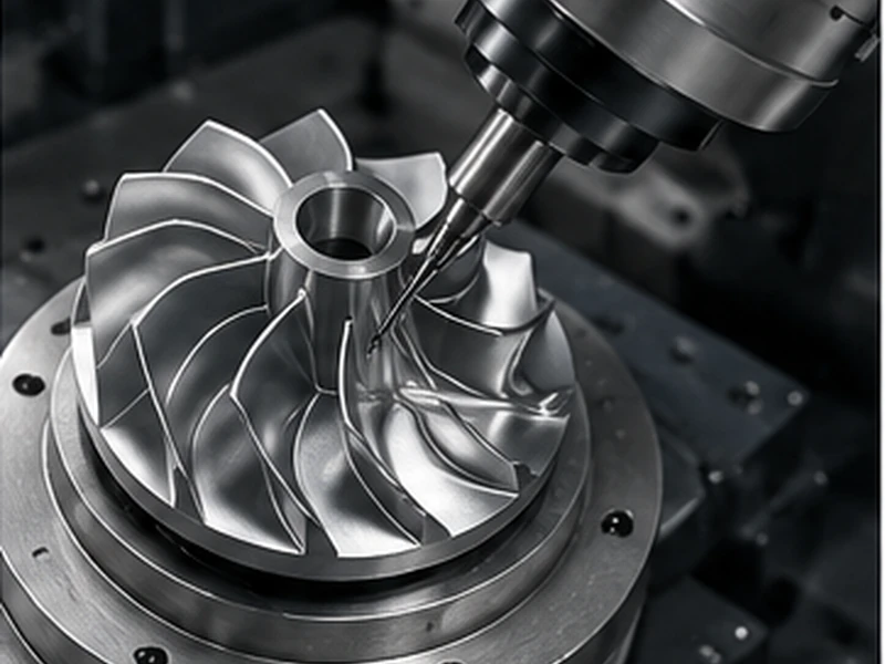 5-axis CNC machining of a complex impeller