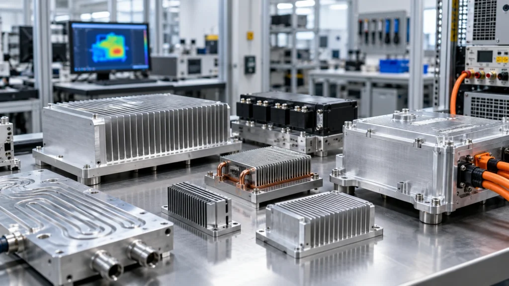 CNC machined heat sinks and components for power electronics