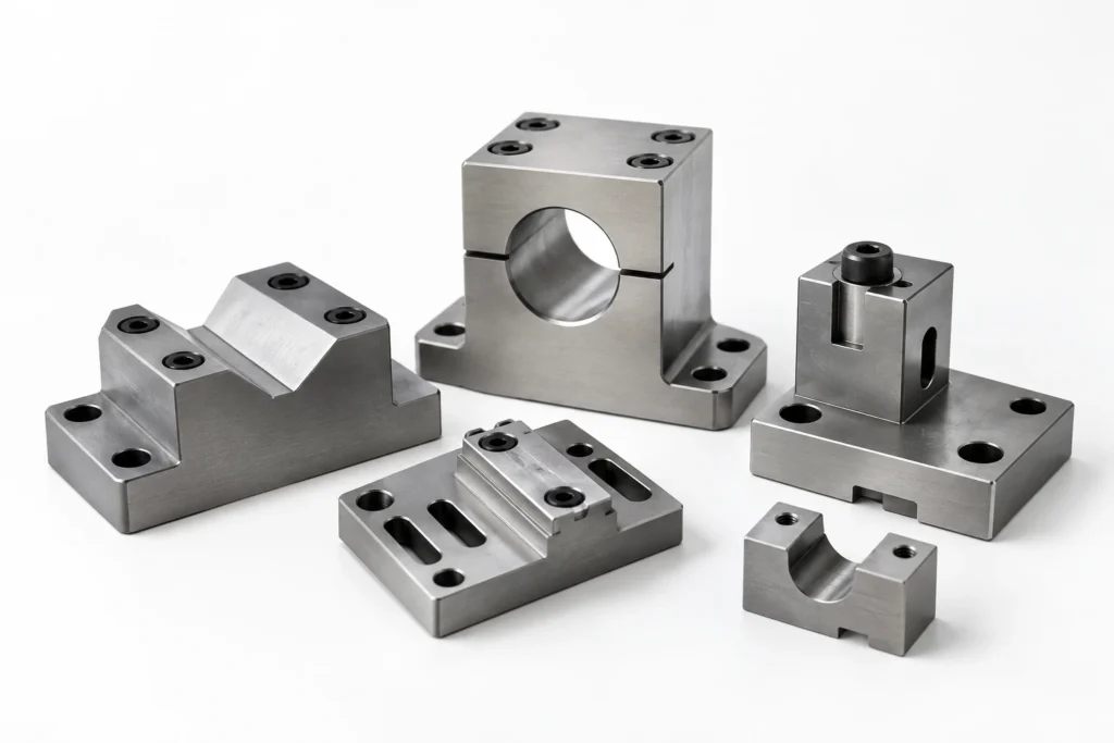 Precision CNC machined fixture components for prototype and production tooling