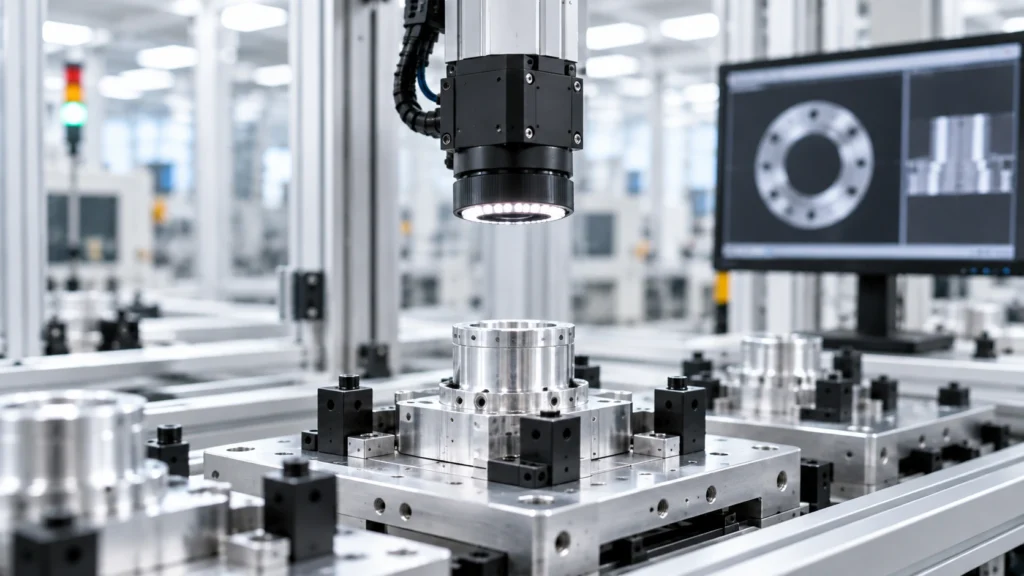 Automated inspection and testing equipment with precision machined components