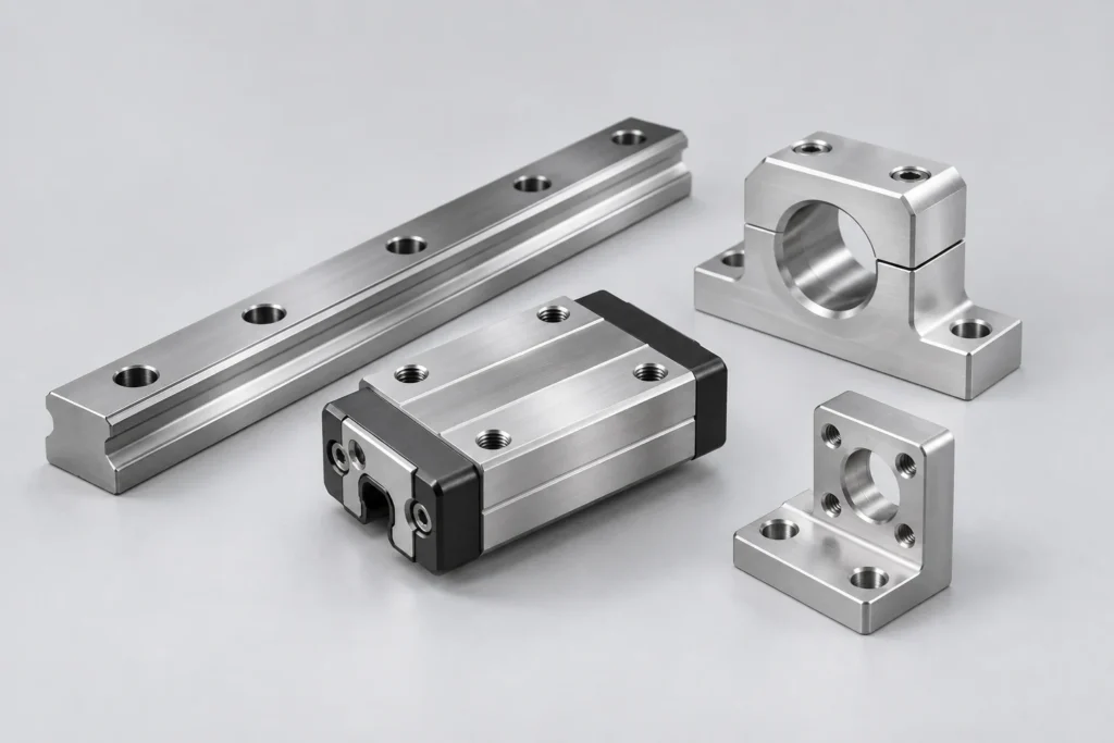 CNC machined linear motion components for industrial automation systems