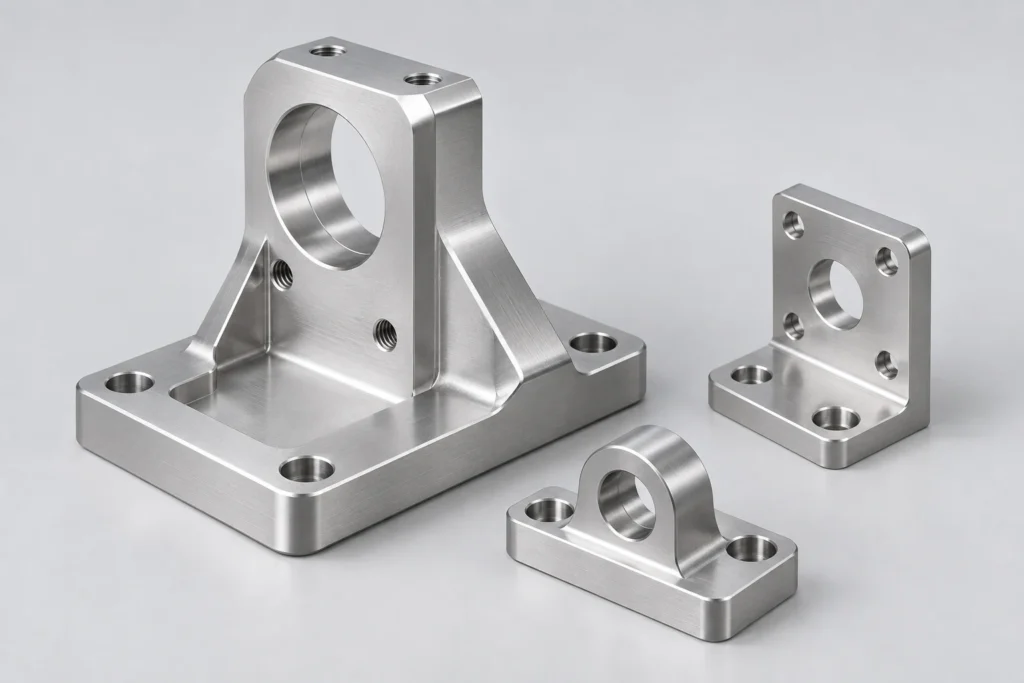 Precision CNC machined brackets and mounts for automation equipment