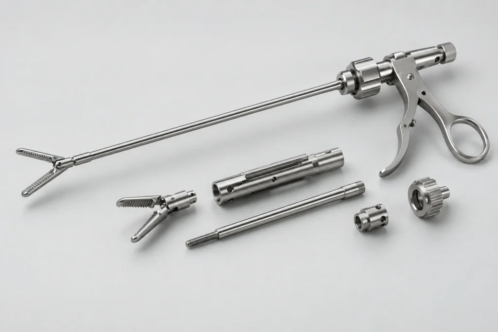 Precision CNC machined surgical instrument components