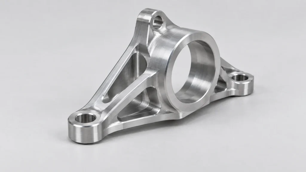 5-axis CNC machined aluminum structural bracket