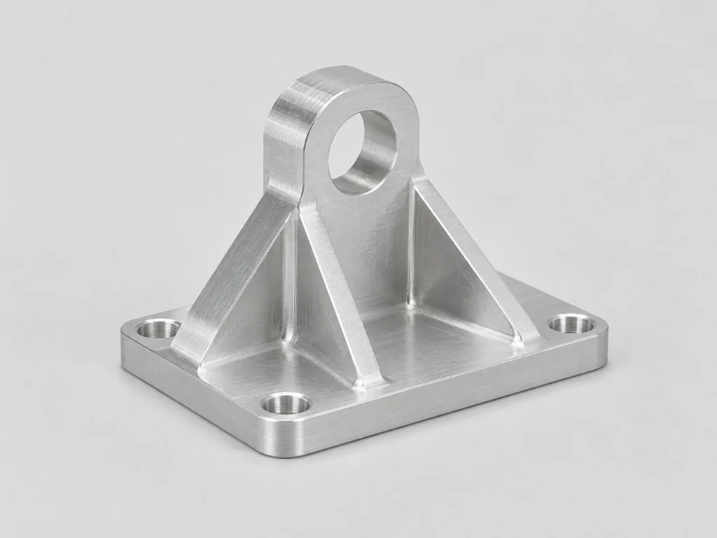 CNC milled aluminum structural mounting bracket