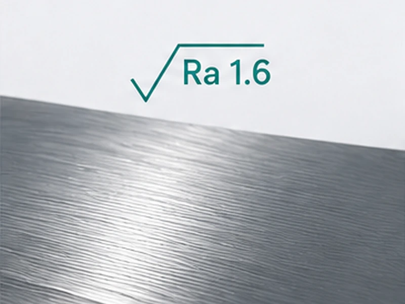 Machined metal surface showing surface finish requirement Ra 1.6