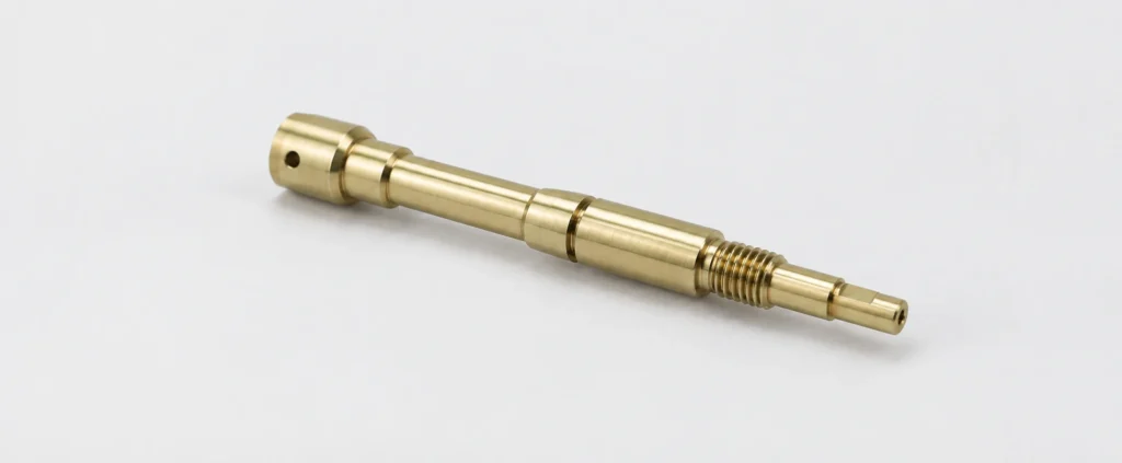 Chemical conversion coated aluminum Swiss-machined precision shaft