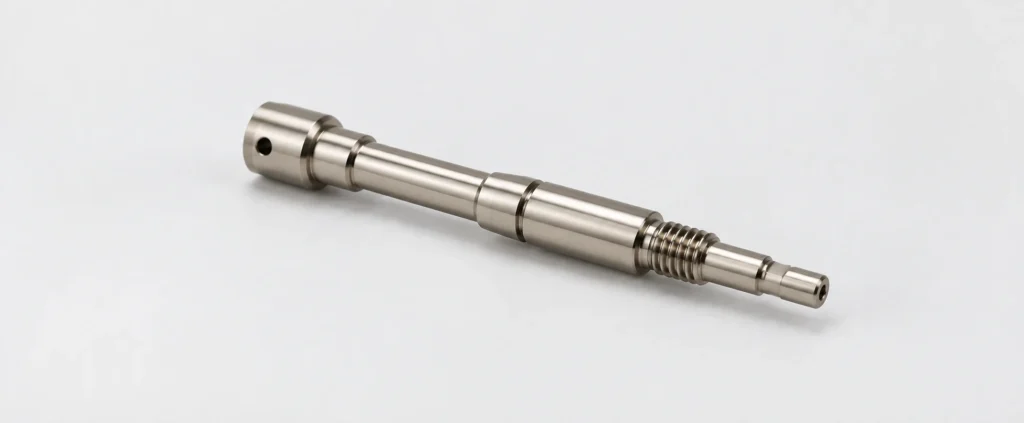 Electroless nickel plated Swiss-machined precision shaft