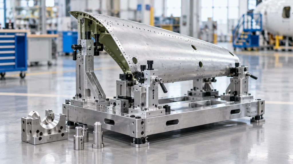 Precision machined components and fixtures for aerospace testing and ground equipment