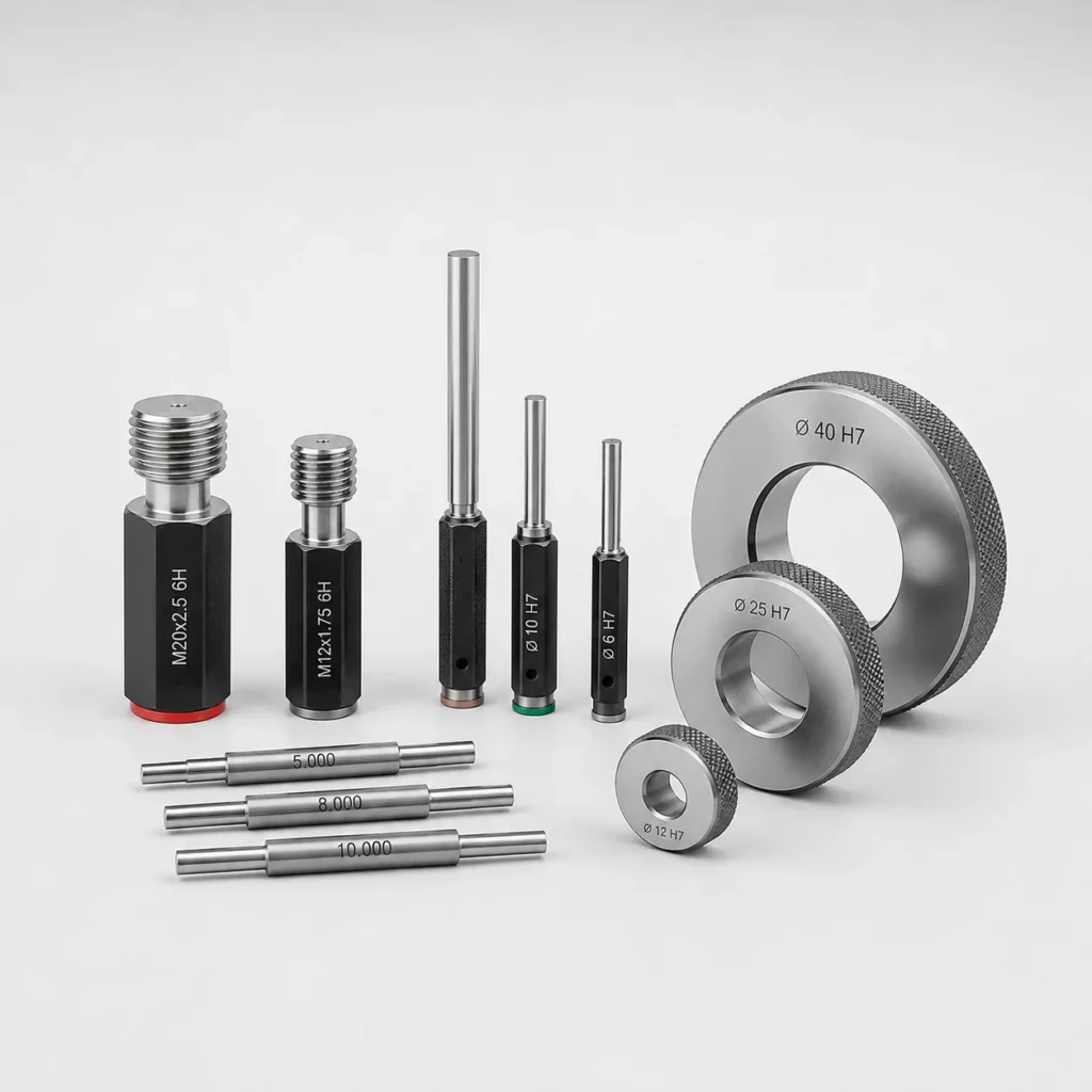 Thread and pin gauges for precision machined part inspection