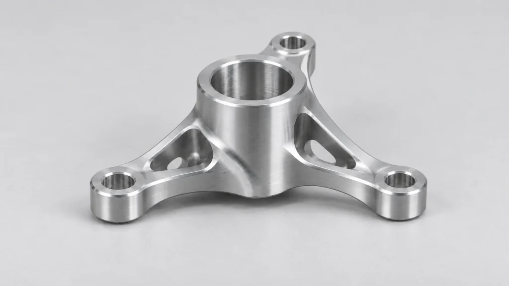 5-axis CNC machined aluminum flange mounting bracket