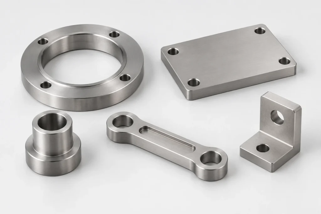 Precision titanium CNC machined parts for Grade 2, Grade 5, Grade 23, Grade 9, and Grade 12 titanium machining services