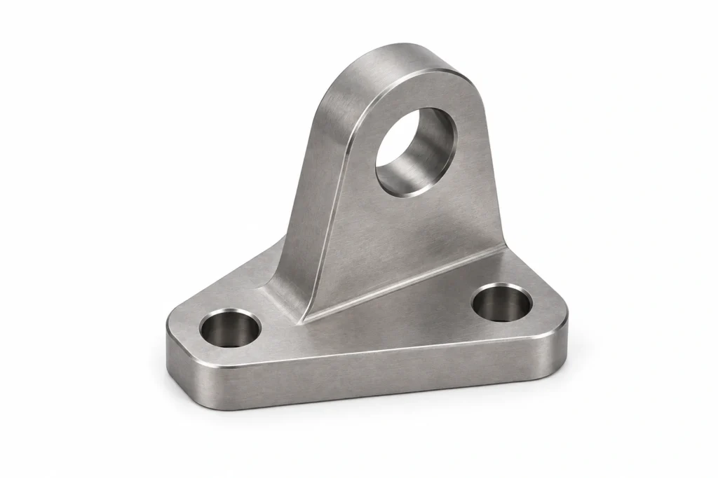 CNC machined titanium mounting bracket